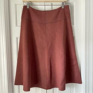 HD in Paris/Anthropologie brown midi skirt